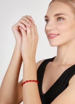 Rot - Petit Glamour d'Afrique - Armband von Konplott
